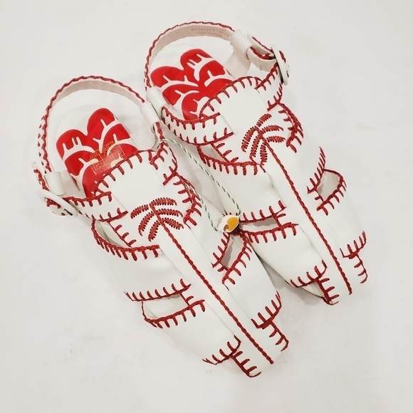 NEW Farm Rio White Palm Tree Sandals - Picture 3 of 8